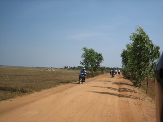 Unbefestige Strasse in Kambotscha